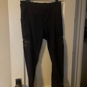 Lululemon Leggings with Mesh Panels